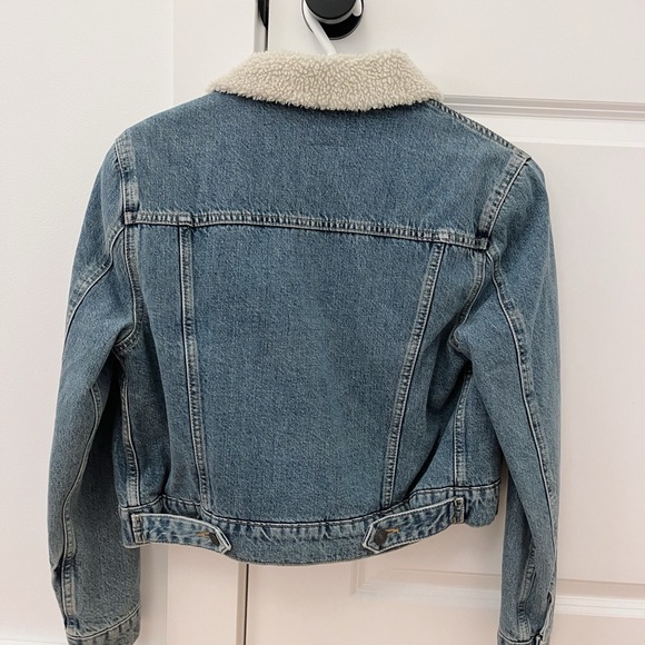 Hudson Jeans Women's Georgia Denim Jacket with Sherpa - Picture 2 of 5